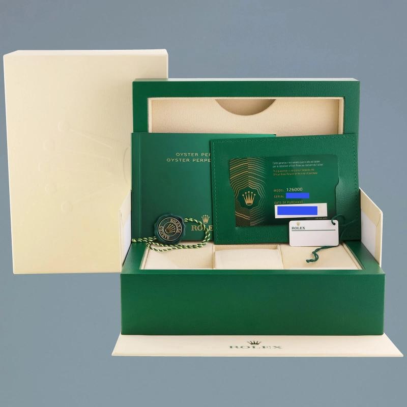 2021 NEW PAPERS Rolex Oyster 126000 Perpetual 36mm TIFFANY BLUE Watch Box - 7