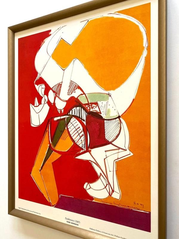 HANS HOFMANN RARE VTG 1960 FRAMED MODERNIST LITHOGRAPH PRINT " EXALTMENT " 1947 - 11