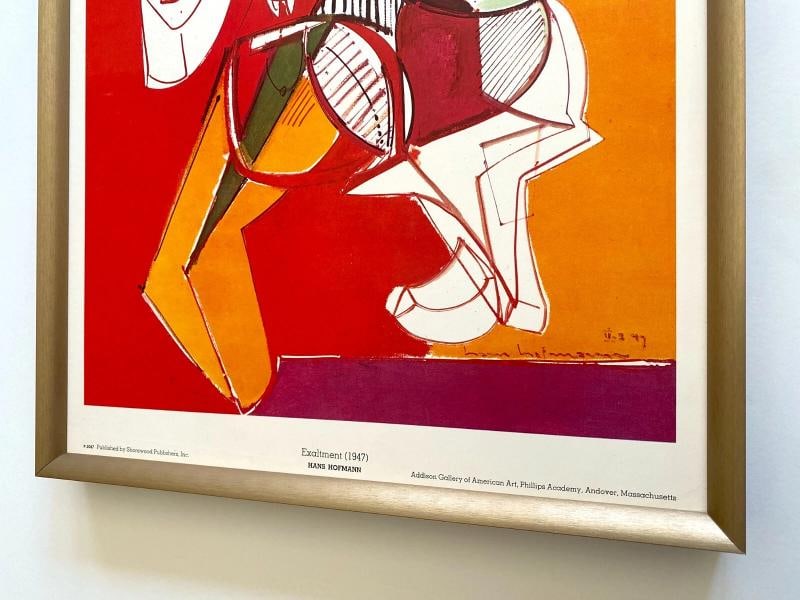 HANS HOFMANN RARE VTG 1960 FRAMED MODERNIST LITHOGRAPH PRINT " EXALTMENT " 1947 - 12