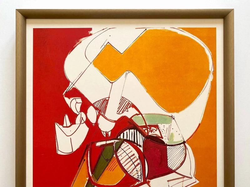 HANS HOFMANN RARE VTG 1960 FRAMED MODERNIST LITHOGRAPH PRINT " EXALTMENT " 1947 - 2