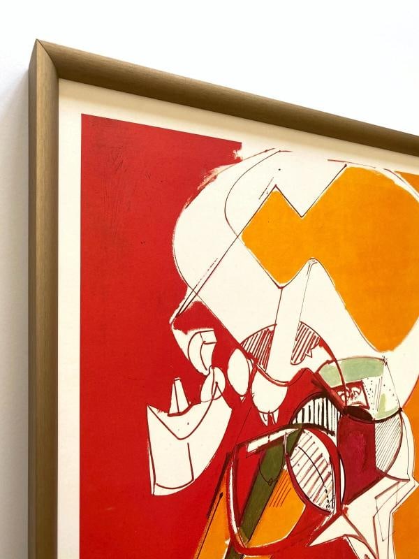 HANS HOFMANN RARE VTG 1960 FRAMED MODERNIST LITHOGRAPH PRINT " EXALTMENT " 1947 - 4