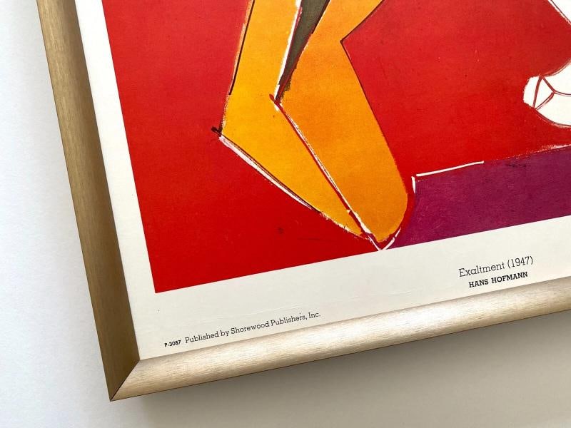 HANS HOFMANN RARE VTG 1960 FRAMED MODERNIST LITHOGRAPH PRINT " EXALTMENT " 1947 - 7