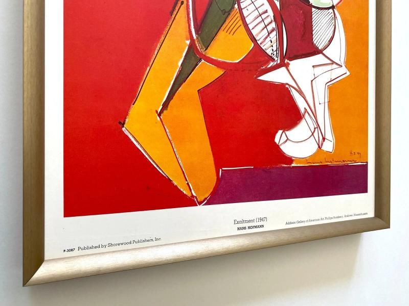 HANS HOFMANN RARE VTG 1960 FRAMED MODERNIST LITHOGRAPH PRINT " EXALTMENT " 1947 - 8