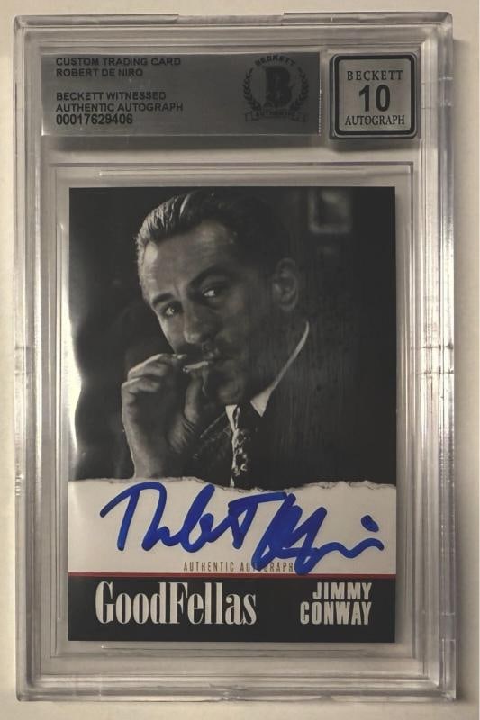 Robert De Niro Signed Goodfellas Custom Trading Card Beckett Witnessed Auto 10 (1 of 5)
