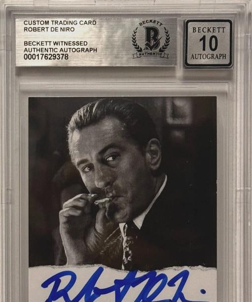 Robert De Niro Signed Goodfellas Custom Trading Card Beckett Witnessed Auto 10 - 4
