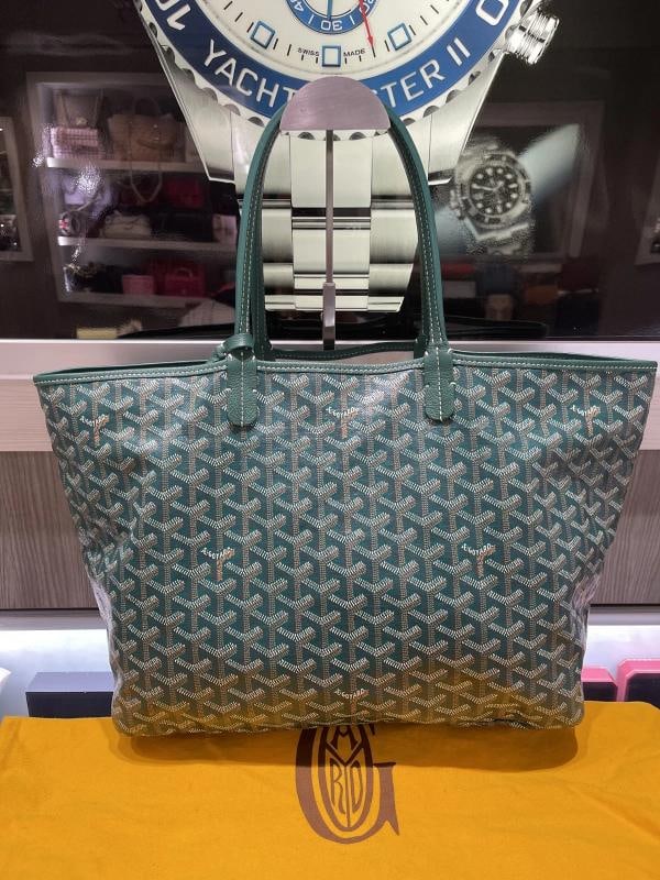 Goyard Green St. Louis Tote MM with Wristlet (2023) - 6