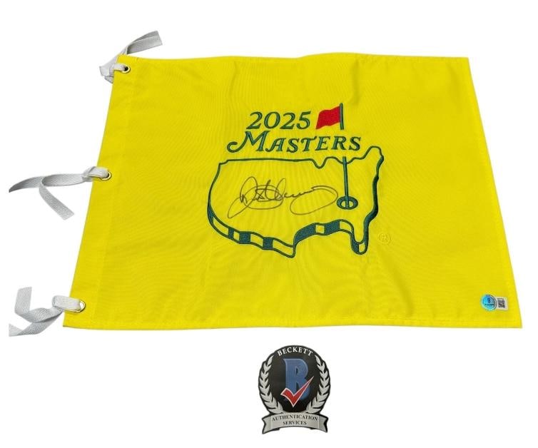 RORY MCILROY SIGNED AUTOGRAPH 2025 MASTERS FLAG BECKETT BAS COA PGA: Sport: Golf-PGA,Player: Rory McIlroy,Signed: Yes,Original/Reprint: Original,Autograph Authentication: Beckett,Product: Flag,Country of Origin: United States