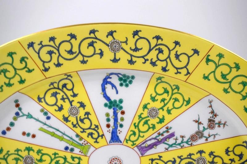 Herend Hand Painted Yellow Dynasty Large Platter 17Inch - 3