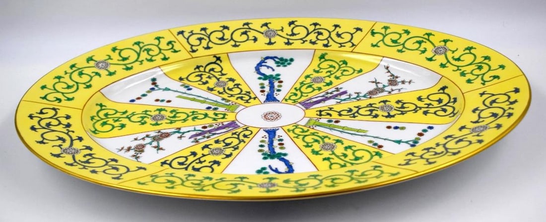 Herend Hand Painted Yellow Dynasty Large Platter 17Inch - 5
