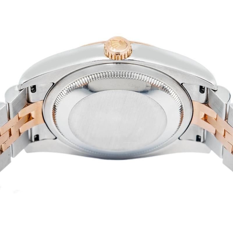 Rolex Datejust 116231 White Factory Diamond Jubilee 18k Rose TwoTone Watch 36mm - 6