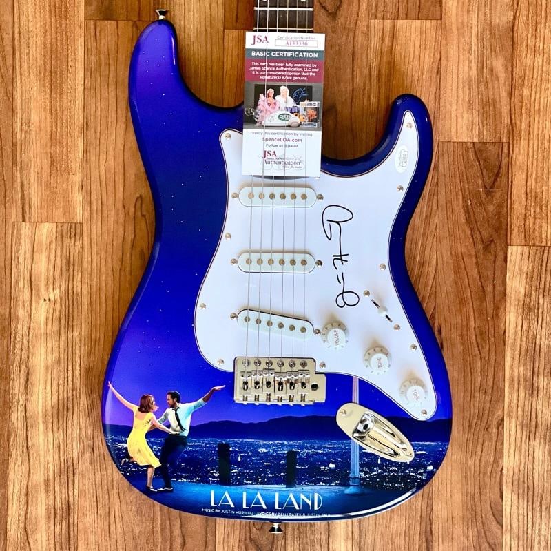 JUSTIN HURWITZ Signed Guitar JSA COA Custom 1/1 LA LA LAND COMPOSER: Industry: Movies,Signed: Yes,Autograph Authentication: James Spence (JSA),Object Type: Guitar & Guitar Pick,Original/Reproduction: Original,Signed by: Justin Hurwitz,Movie: La La Land,Country of