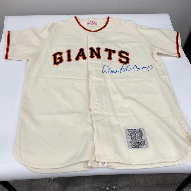 Willie McCovey Signed San Francisco Giants Mitchell & Ness Jersey Beckett COA - 2