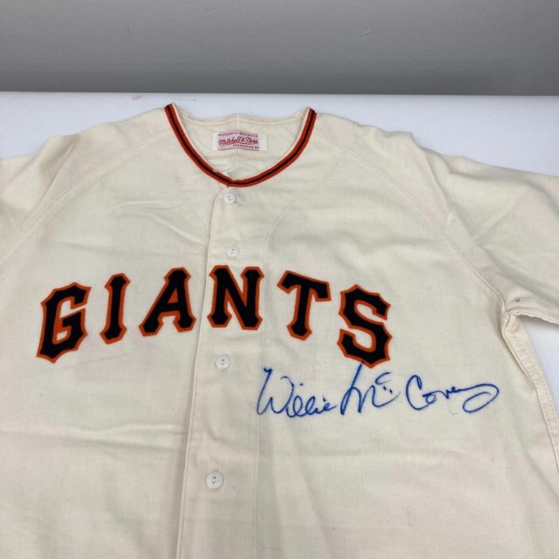 Willie McCovey Signed San Francisco Giants Mitchell & Ness Jersey Beckett COA - 3
