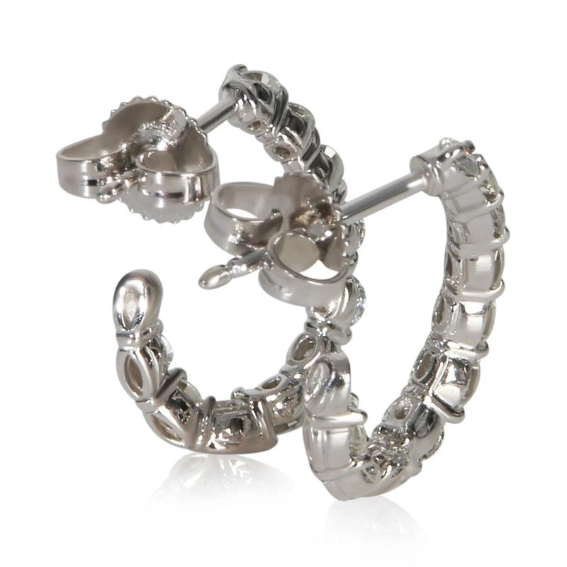 Tiffany & Co. Platinum Diamond Inside-Out Hoop Earrings - 3
