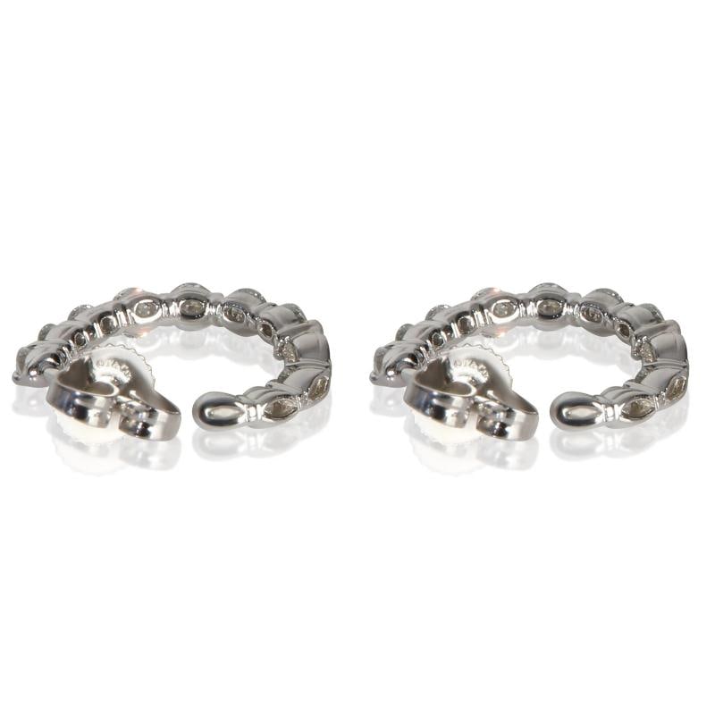 Tiffany & Co. Platinum Diamond Inside-Out Hoop Earrings - 4