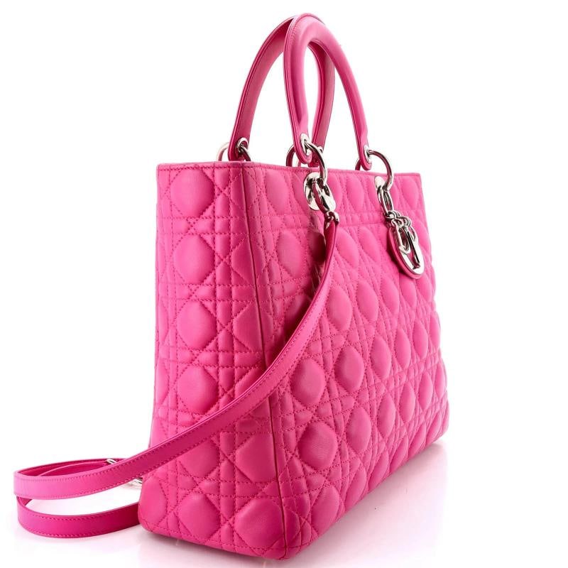 Christian Dior Lady Dior Bag Cannage Quilt Lambskin Large - 2