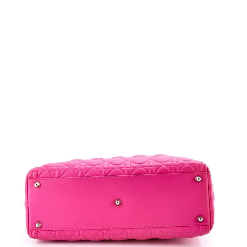 Christian Dior Lady Dior Bag Cannage Quilt Lambskin Large - 4