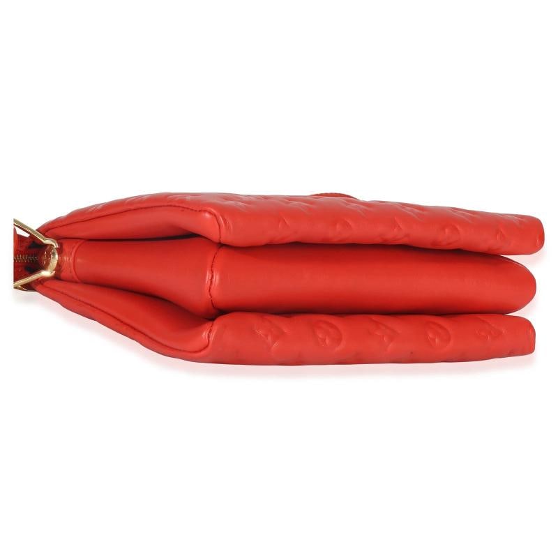 Louis Vuitton Red Monogram Embossed Lambskin Coussin PM - 2