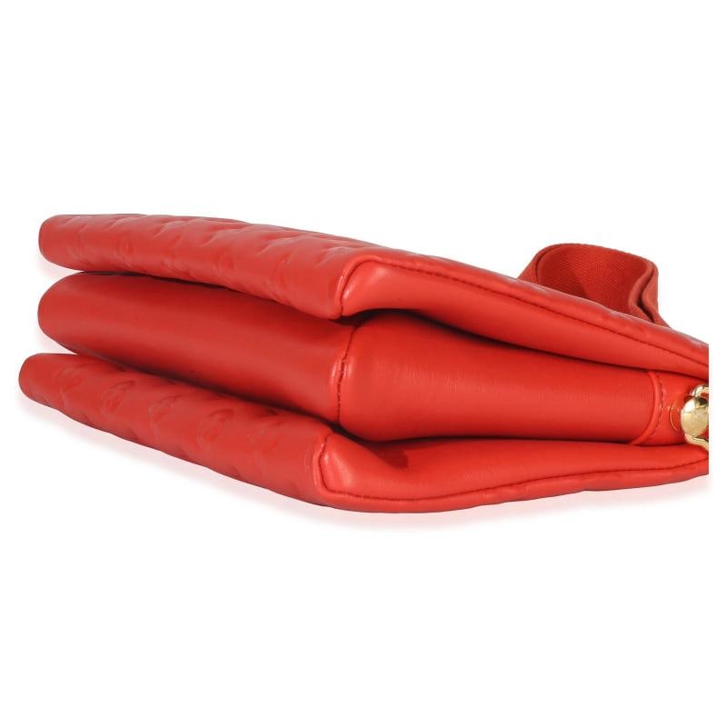 Louis Vuitton Red Monogram Embossed Lambskin Coussin PM - 5