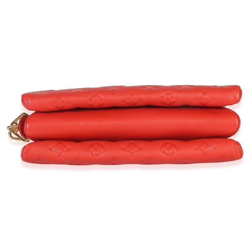 Louis Vuitton Red Monogram Embossed Lambskin Coussin PM - 7