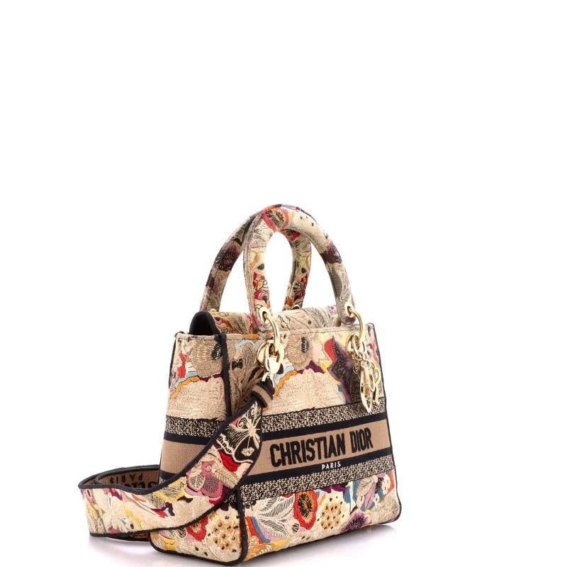 Christian Dior Lady D-Lite Bag Embroidered Canvas Medium - 2