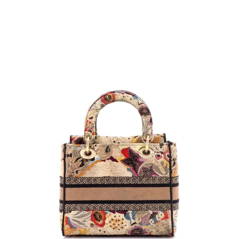 Christian Dior Lady D-Lite Bag Embroidered Canvas Medium - 3