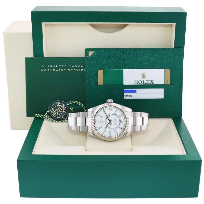 MINT PAPERS Rolex White Sky-Dweller Steel White Gold 42mm 326934 White Dial - 8