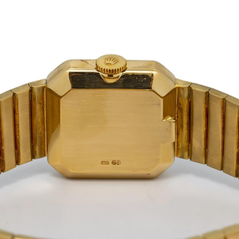 Rolex Orchid 385 Vintage 18K YG Diamond Bezel Gold Dial Quartz Lady Watch 20mm - 6