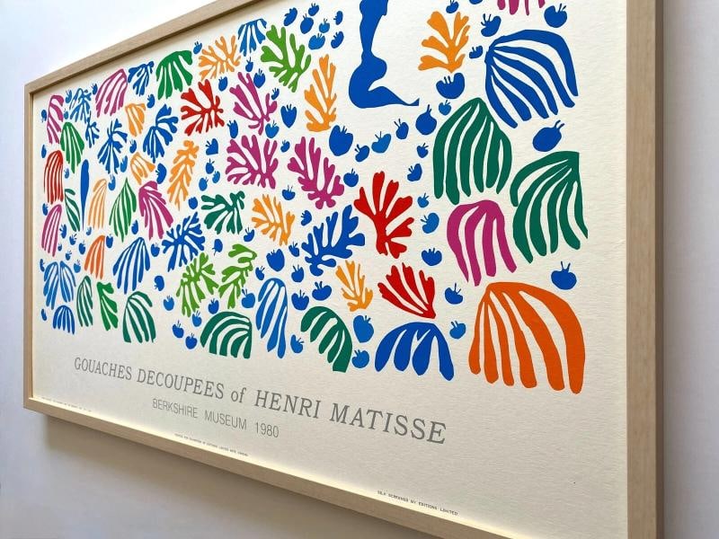 HENRI MATISSE RARE SILKSCREEN PRINT FRAMED EXHBT POSTER "PARAKEET MERMAID" 1952 - 11