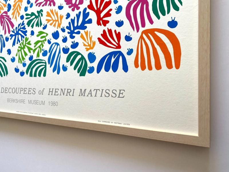 HENRI MATISSE RARE SILKSCREEN PRINT FRAMED EXHBT POSTER "PARAKEET MERMAID" 1952 - 12
