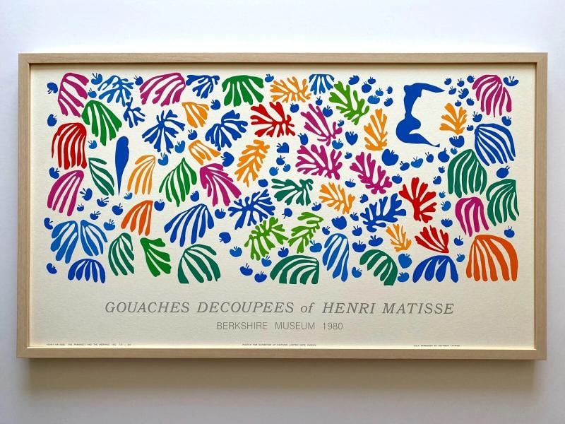 HENRI MATISSE RARE SILKSCREEN PRINT FRAMED EXHBT POSTER "PARAKEET MERMAID" 1952: Condition: Used,Artist: Henri Matisse,Unit of Sale: Single-Piece Work,Size: Large,Signed: No,Color: Multicolor,Date of Creation: 1970-1989,Title: " The Parakeet and The Mermaid ",Material: Paper,Origi
