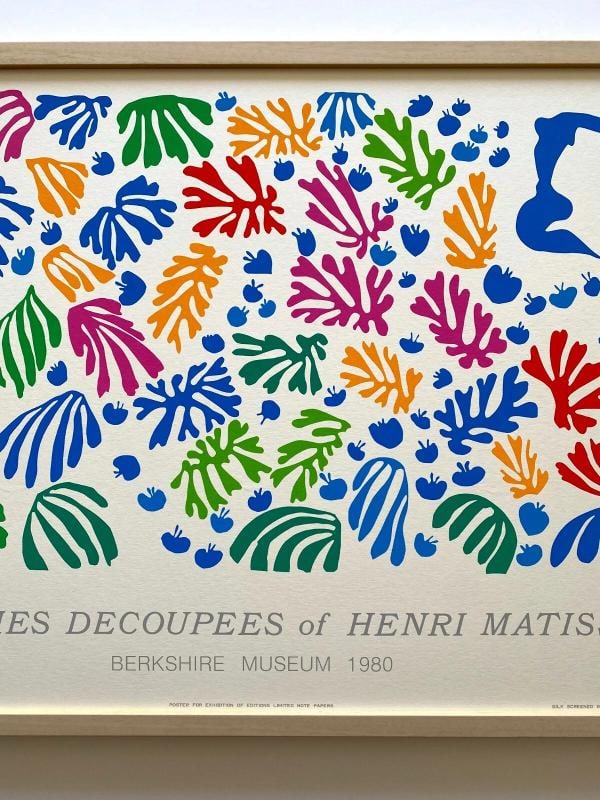 HENRI MATISSE RARE SILKSCREEN PRINT FRAMED EXHBT POSTER "PARAKEET MERMAID" 1952 - 3