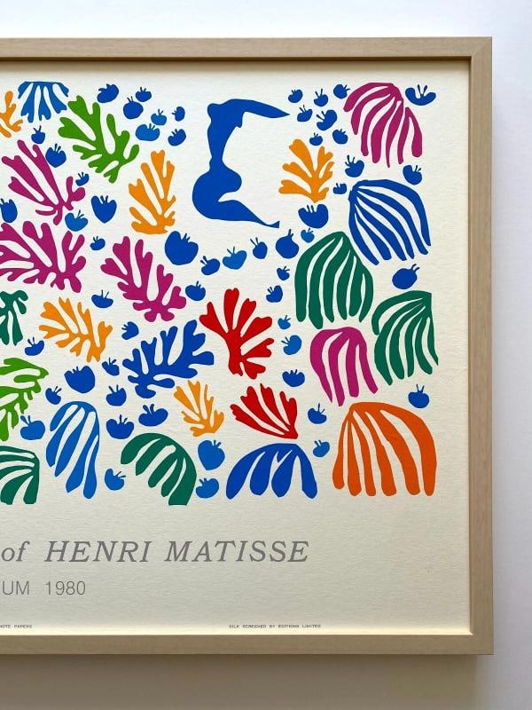 HENRI MATISSE RARE SILKSCREEN PRINT FRAMED EXHBT POSTER "PARAKEET MERMAID" 1952 - 4