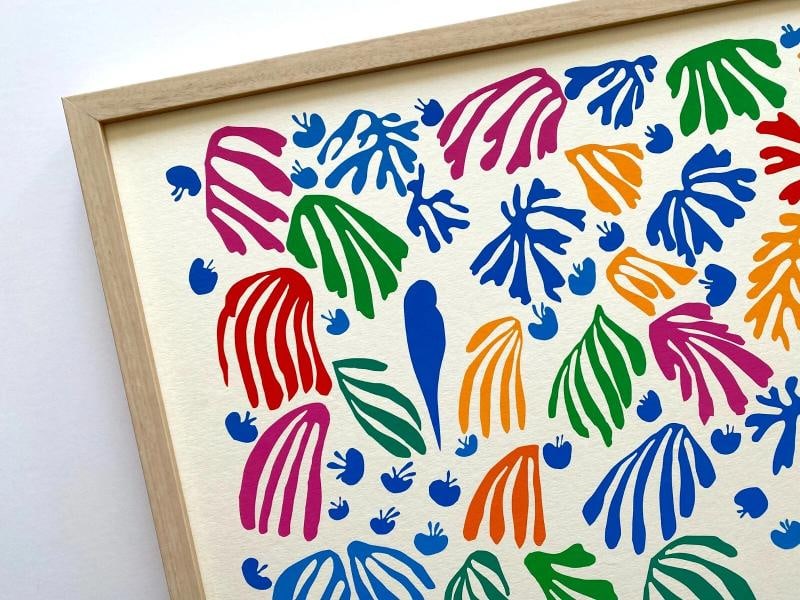 HENRI MATISSE RARE SILKSCREEN PRINT FRAMED EXHBT POSTER "PARAKEET MERMAID" 1952 - 5