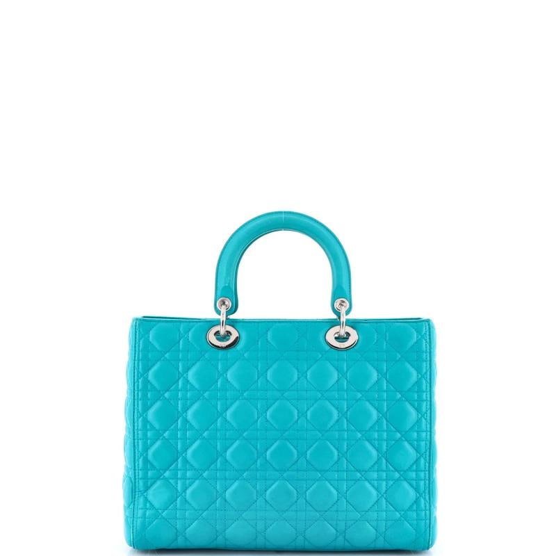 Christian Dior Lady Dior Bag Cannage Quilt Lambskin Large - 3