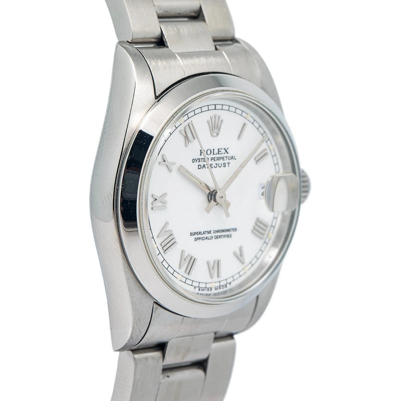 Rolex DateJust 68240 Stainless Steel White Dial Automatic Unisex Watch 31mm - 3