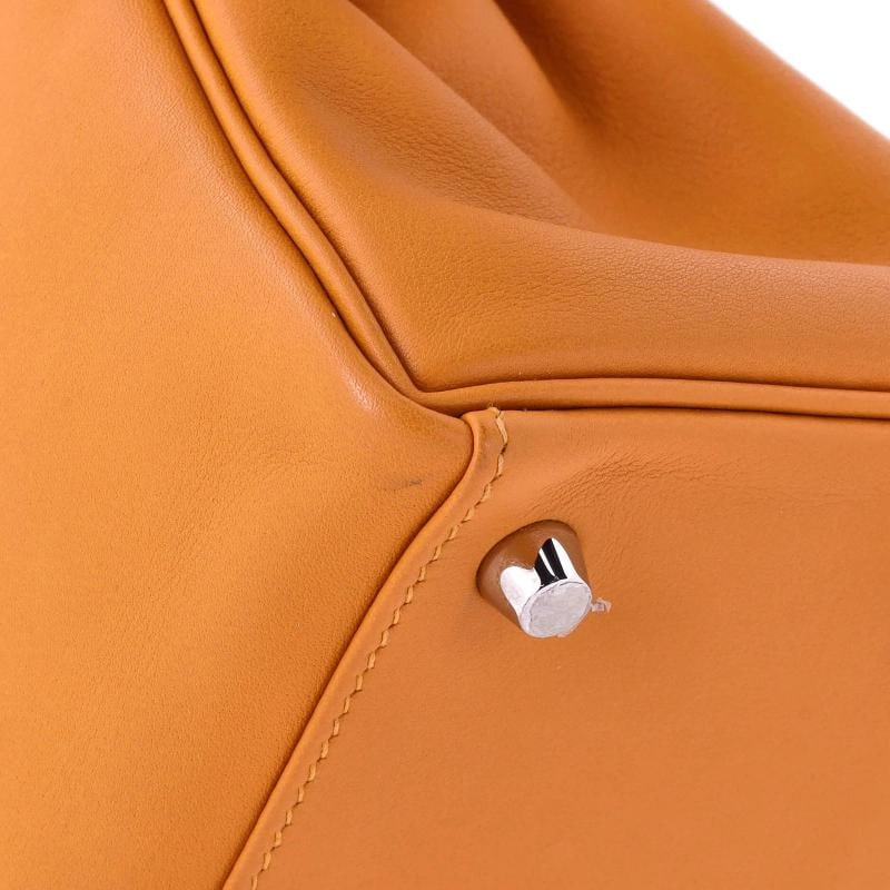 Hermes Kelly Handbag Orange Swift with Palladium Hardware 25 - 7