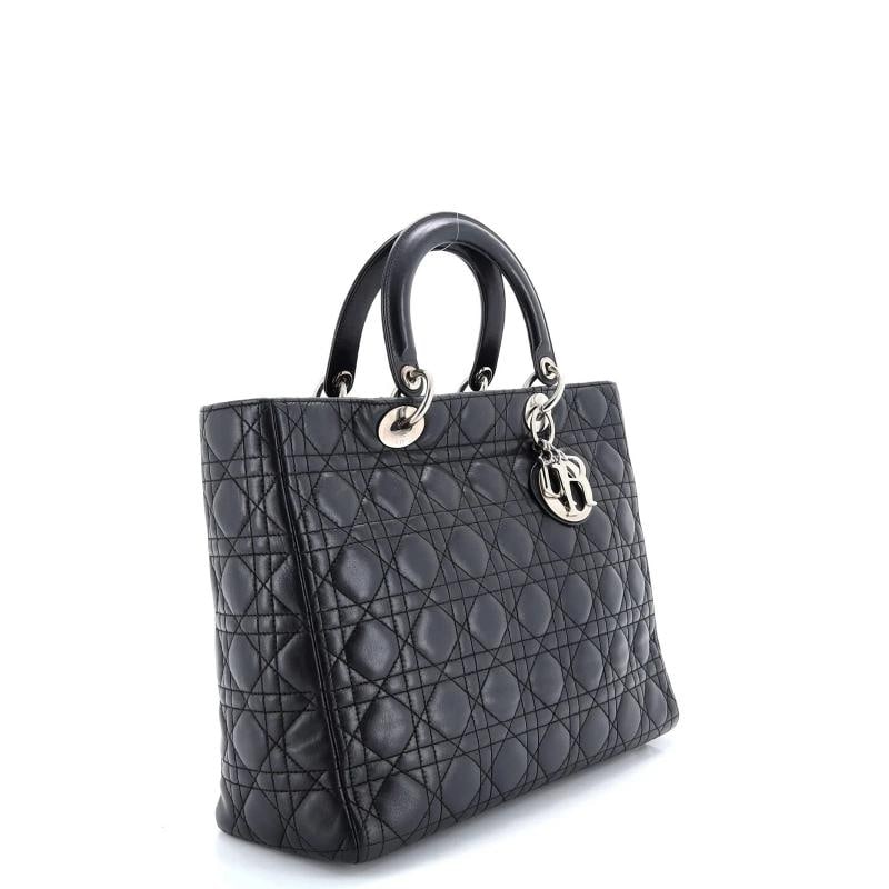 Christian Dior Lady Dior Bag Cannage Quilt Lambskin Large - 2
