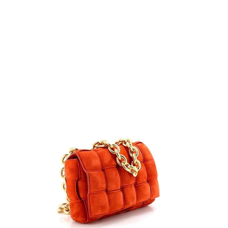 Bottega Veneta Cassette Chain Crossbody Bag Padded Maxi Intrecciato Suede - 2