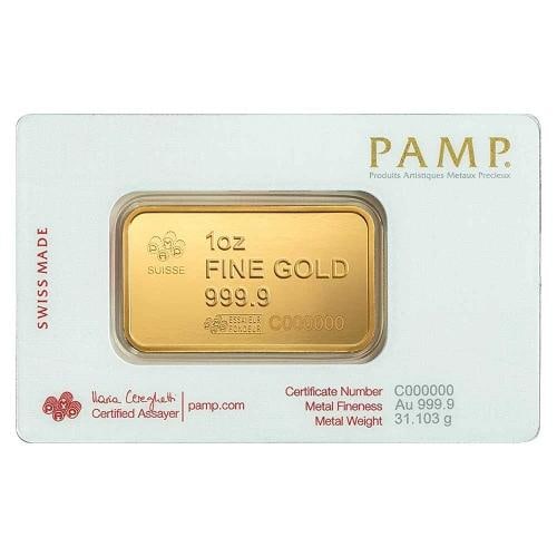 1 Troy oz Pamp Liberty Bell Gold Bar .9999 Fine - 2