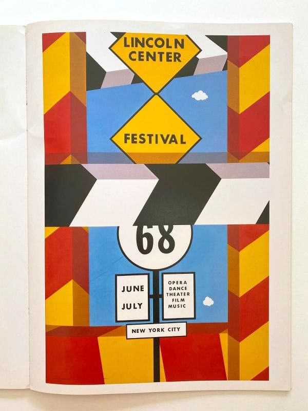 "LINCOLN CENTER POSTERS" RARE VTG 1980 1ST ED LITHOGRAPH PRINT XLRG POP ART BOOK - 5