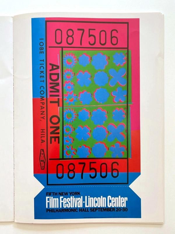 "LINCOLN CENTER POSTERS" RARE VTG 1980 1ST ED LITHOGRAPH PRINT XLRG POP ART BOOK - 7