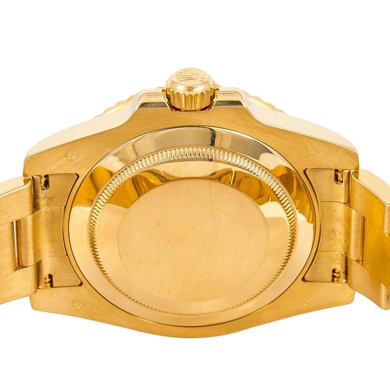 Rolex Submariner Date 116618 18k Yellow Gold Black Dial Auto Men's Watch 40mm - 5