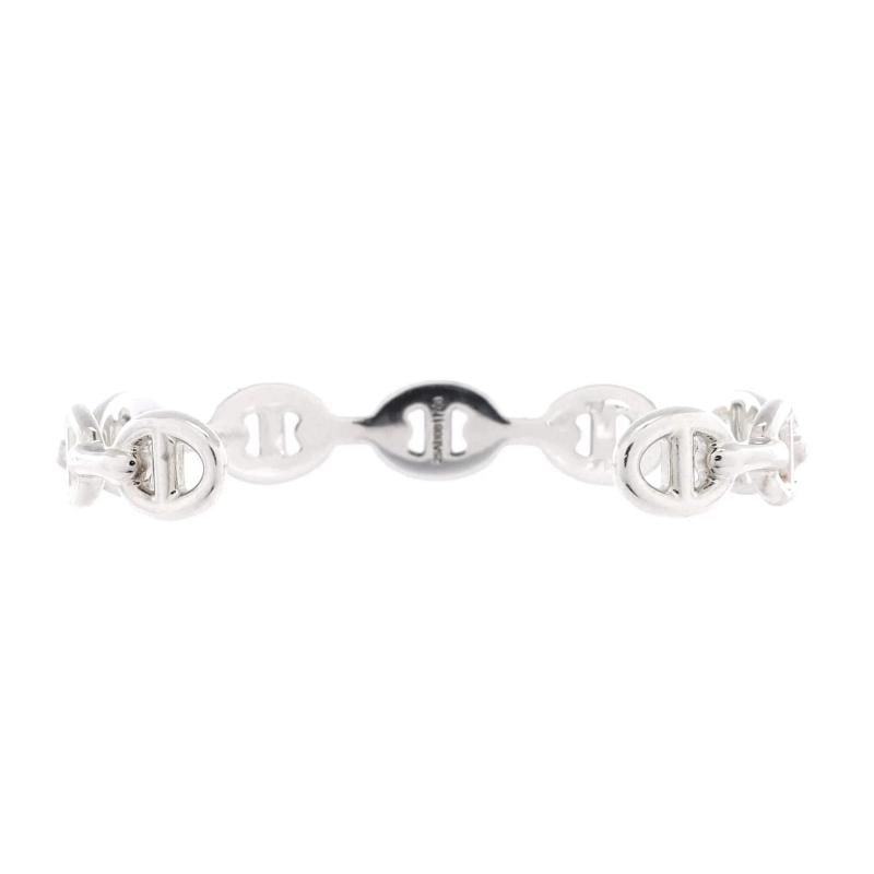 Hermes Chaine d'Ancre Enchainee Cuff Bracelet Sterling Silver Medium - 3