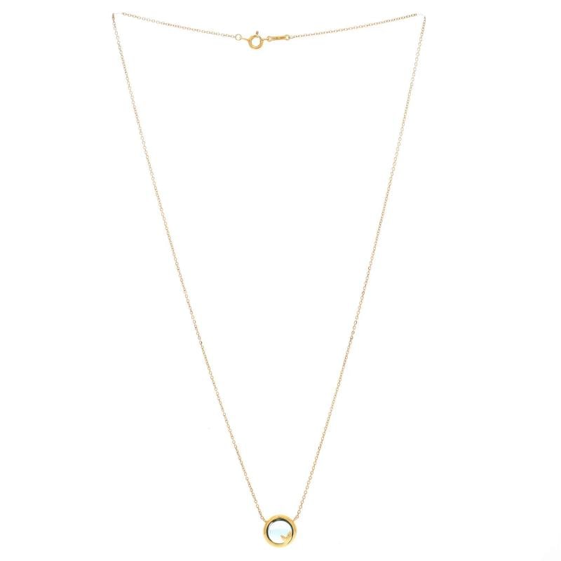Tiffany & Co. Paloma Picasso Olive Leaf Pendant Necklace 18K Yellow Gold - 2