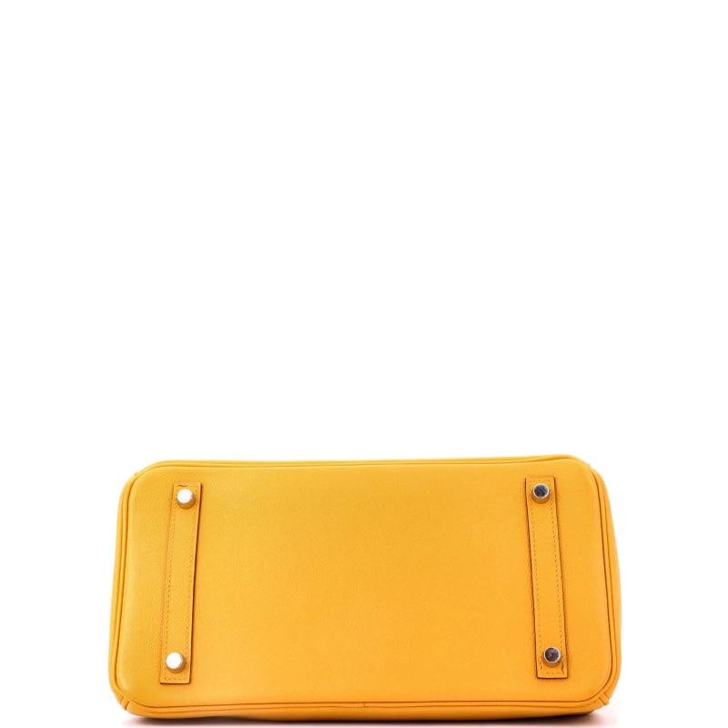 Hermes Birkin Handbag Yellow Epsom with Palladium Hardware 30 - 5