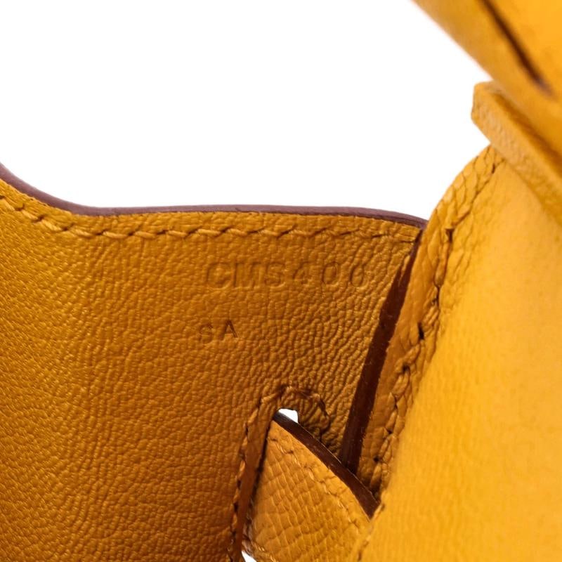 Hermes Birkin Handbag Yellow Epsom with Palladium Hardware 30 - 8
