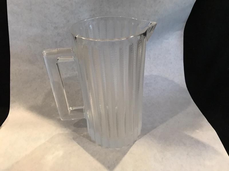 LALIQUE France 7pc Pitcher + Tumblers Set~ Signed - 2