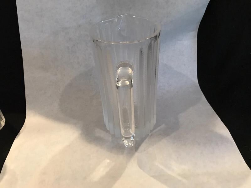 LALIQUE France 7pc Pitcher + Tumblers Set~ Signed - 3