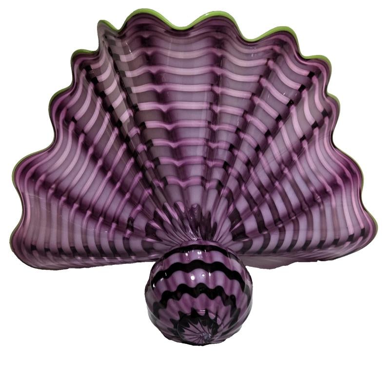 RARE~ D.Chihuly Signed TWO PIECE Hand Blown Glass Set~ (Measurements in Description) - 10